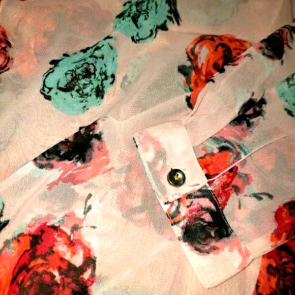 Charlotte Russe Sheer Shirt Medium - Picture 2 of 3